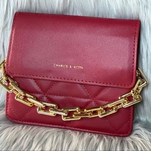 Leather red bag
